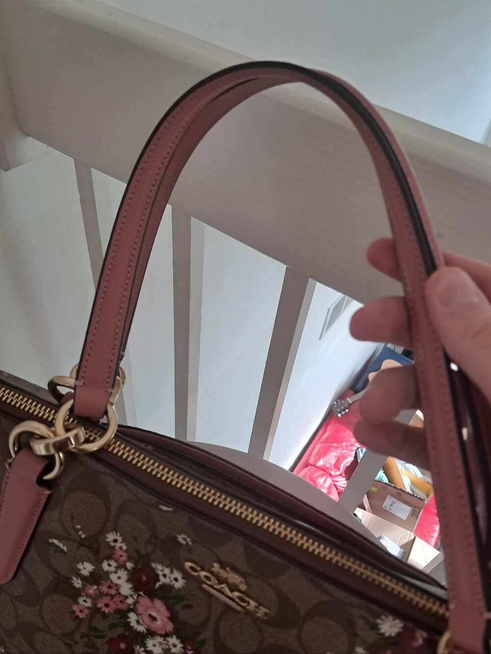 Coach Women's Purse Ava Tote Floral Monogram Signature Canvas Designer - Picture 4 of 11